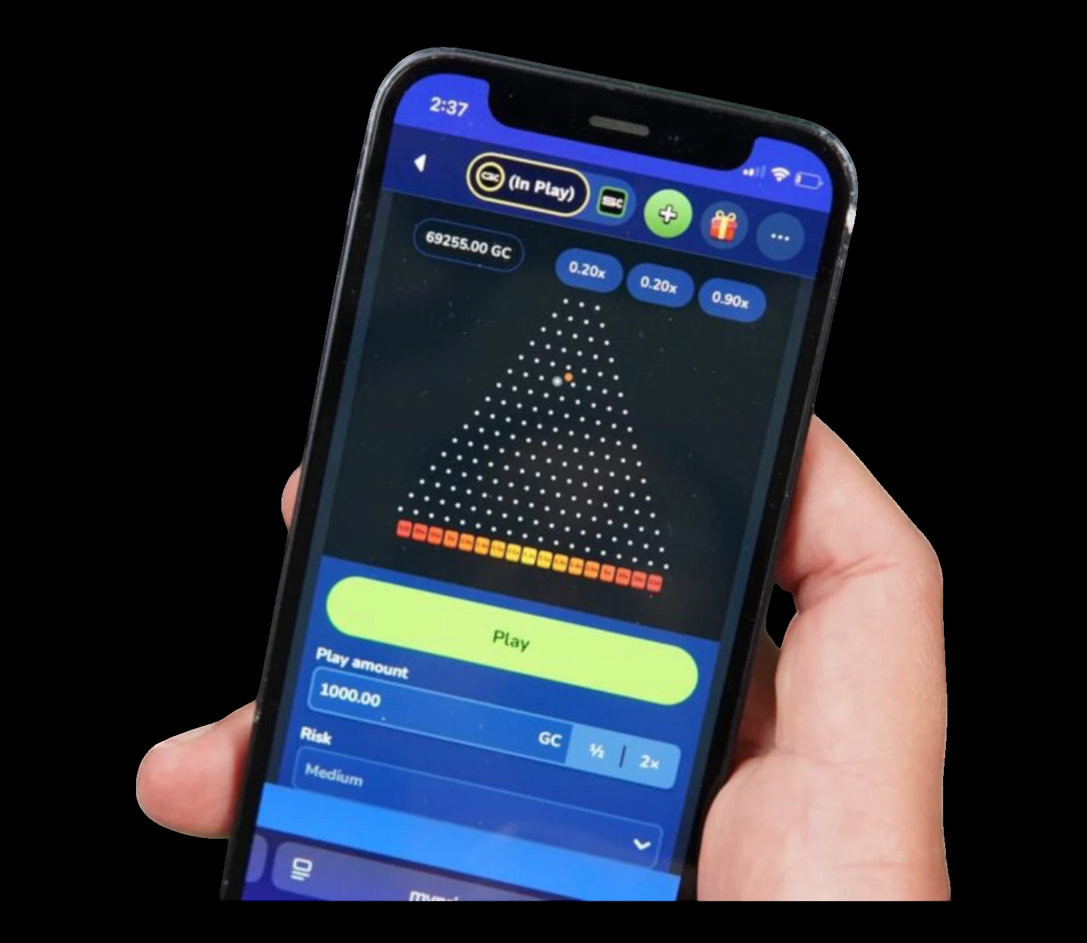 Как играть в Plinko в мобильном приложении, с опциями загрузки и значками Android и iOS